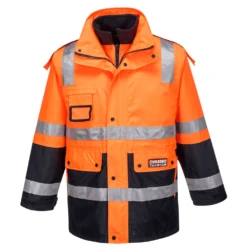 HUSKI VENTURE 4in1 DAY/NIGHT JACKET ORANGE/NAVY