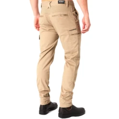JET PILOT FUELED CORRUGATED STRETCH PANTS KHAKI -Work Clothes Store Jet Pilot Fuel Corrugated Pants Khaki Rear 600x