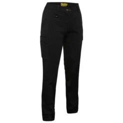 BISLEY WOMENS STRETCH COTTON CARGO PANTS BLACK