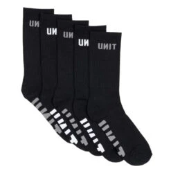UNIT RESPOND MENS BAMBOO 5 PACK SOCKS BLACK