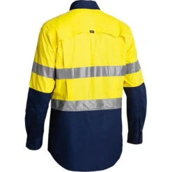 BISLEY 3M TAPED HI VIS X AIRFLOW RIPSTOP SHIRT YELLOW/NAVY -Work Clothes Store bisley 3m taped hi vis x airflow ripstop shirt yellownavy 578091 600x