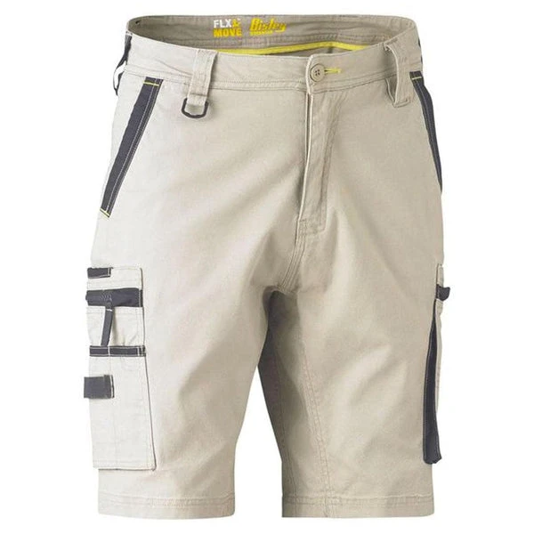 BISLEY FLEX & MOVE STRETCH UTILITY ZIP CARGO SHORTS STONE 1 BISLEY FLEX & MOVE STRETCH UTILITY ZIP CARGO SHORTS STONE