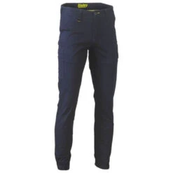 BISLEY MENS COTTON STRETCH CARGO CUFFED NAVY PANT