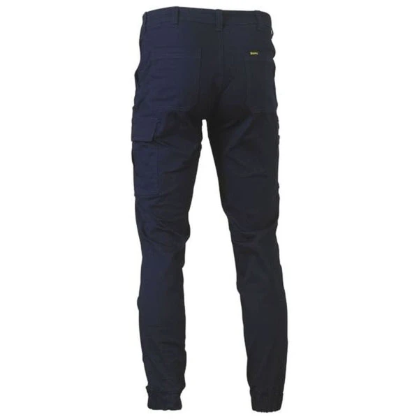BISLEY MENS COTTON STRETCH CARGO CUFFED NAVY PANT 4 BISLEY MENS COTTON STRETCH CARGO CUFFED NAVY PANT - Image 4