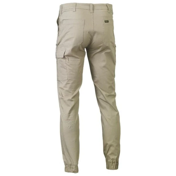BISLEY MENS COTTON STRETCH CARGO CUFFED PANT STONE 4 BISLEY MENS COTTON STRETCH CARGO CUFFED PANT STONE - Image 4