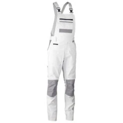 BISLEY PAINTERS CONTRAST BIB & BRACE OVERALL WHITE