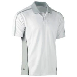 BISLEY PAINTERS CONTRAST S/S POLO WHITE