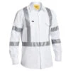 BISLEY TAPED NIGHT COTTON DRILL SHIRT WHITE
