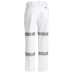 BISLEY TAPED NIGHT SAFETY PANTS WHITE 6 BISLEY TAPED NIGHT SAFETY PANTS WHITE -Work Clothes Store bisley taped night safety pants white 825563 1000x1000