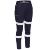 BISLEY WMNS STRETCH B/MOTION TAPED PANTS NAVY