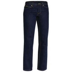 BISLEY WOMENS INDUSTRIAL BOOTLEG JEANS DARK DENIM