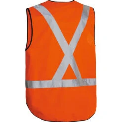 BISLEY X TAPED HI VIS VEST ORANGE -Work Clothes Store bisley x taped hi vis vest orange 475169 600x