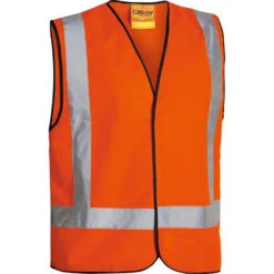 BISLEY X TAPED HI VIS VEST ORANGE