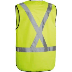 BISLEY X TAPED HI VIS VEST YELLOW -Work Clothes Store bisley x taped hi vis vest yellow 971977 1000x1000