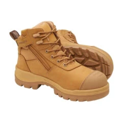 BLUNDSTONE ROTOFLEX 5in UNISEX TPU ZIPSIDE BOOTS WHEAT