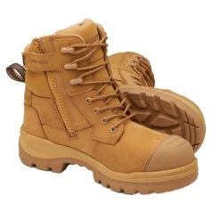 BLUNDSTONE ROTOFLEX 6in UNISEX TPU ZIPSIDE BOOTS WHEAT
