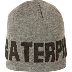 CAT BRANDED BEANIE CAP GREY