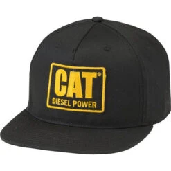 CAT DIESEL POWER FLAT BILL CAP BLACK