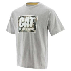 CAT DIESEL POWER TEE HEATHER GREY