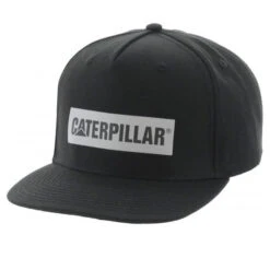 CAT ICON BAR FLAT BILL CAP BLACK