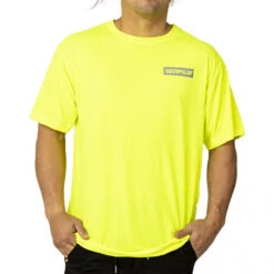 CAT ICON BLOCK SS TEE HI VIS YELLOW -Work Clothes Store cat icon block ss tee hi vis yellow 485731 1000x1000