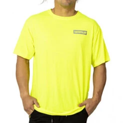 CAT ICON BLOCK SS TEE HI VIS YELLOW -Work Clothes Store cat icon block ss tee hi vis yellow 485731 600x