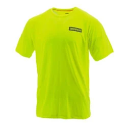 CAT ICON BLOCK SS TEE HI VIS YELLOW