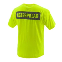 CAT ICON BLOCK SS TEE HI VIS YELLOW -Work Clothes Store cat icon block ss tee hi vis yellow 908536 1000x1000