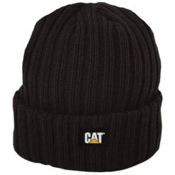CAT RIB WATCH BEANIE - BLACK