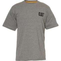 CAT TRADEMARK TEE DARK HEATHER GREY
