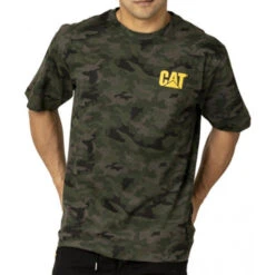 CAT TRADEMARK TEE NIGHT CAMO