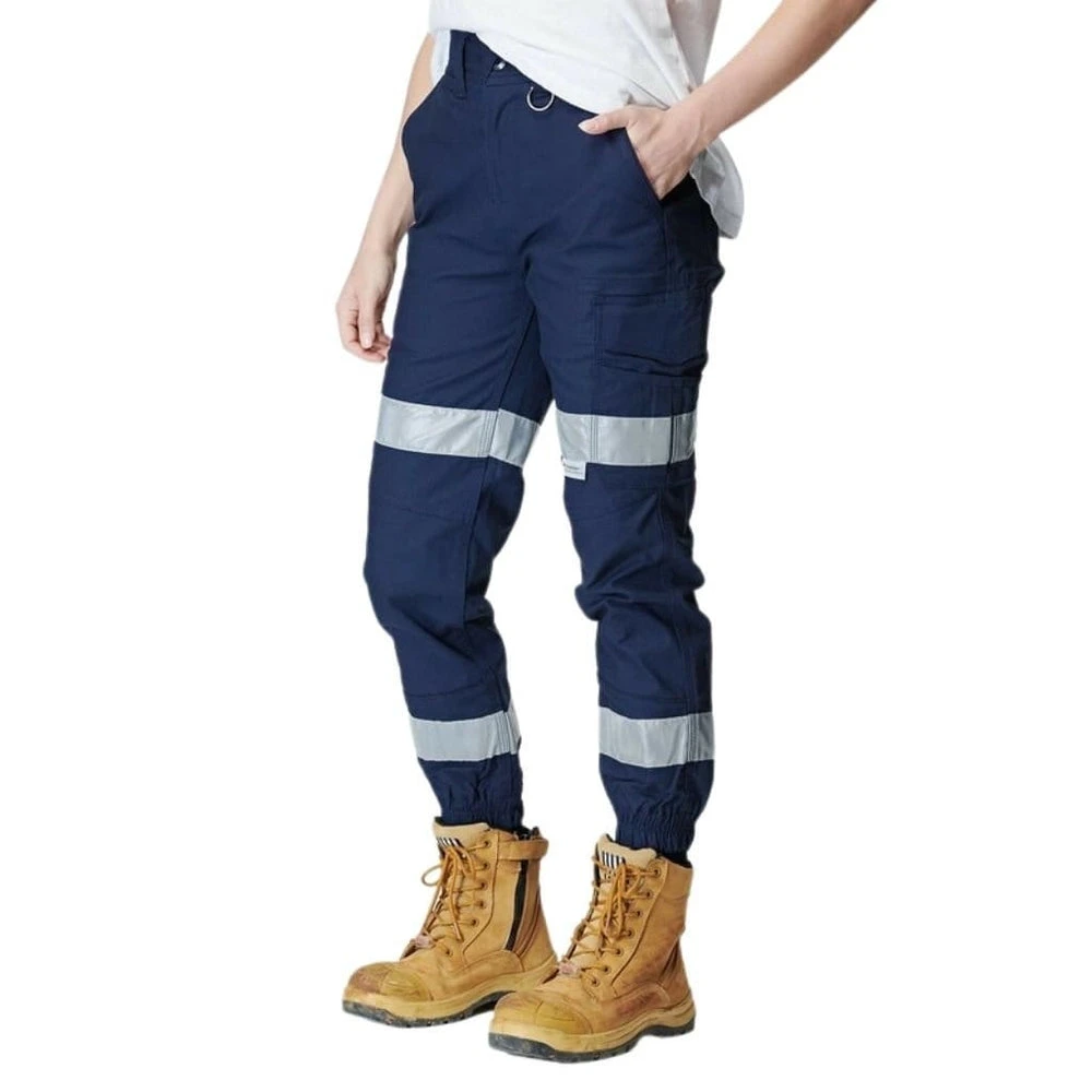 ELWOOD WOMENS REFLECTIVE CUFFED PANT NAVY 3 ELWOOD WOMENS REFLECTIVE CUFFED PANT NAVY - Image 3
