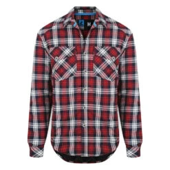 FORM WORKWEAR QUILTED CHECK FLANNEL SHIRT RED -Work Clothes Store form workwear quilted check flannel shirt red 739262 1000x1000