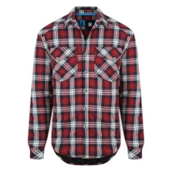 FORM WORKWEAR QUILTED CHECK FLANNEL SHIRT RED -Work Clothes Store form workwear quilted check flannel shirt red 739262 600x
