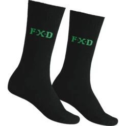 FXD SK-5 BAMBOO SOCKS 2 PACK BLACK