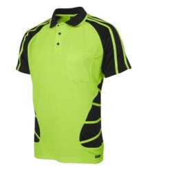 JBS JB HI VIS SS SPIDER POLO LIME/BLACK