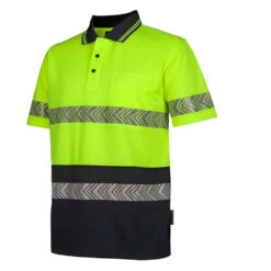 JBS JB HI VIS W/SEGMENTED TAPE POLO LIME/NAVY
