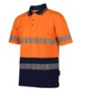 JBS JB HI VIS W/SEGMENTED TAPE POLO ORANGE/NAVY