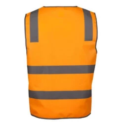 JBS JB VICRAIL (D+N) ZIP SAFETY VEST ORANGE -Work Clothes Store jb vicrail dn zip safety vest orange 266202 1000x1000
