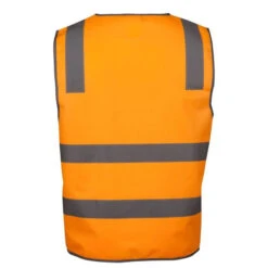 JBS JB VICRAIL (D+N) ZIP SAFETY VEST ORANGE -Work Clothes Store jb vicrail dn zip safety vest orange 266202 600x