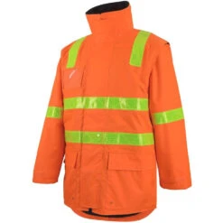 JBS JB VIC ROADS ZIP/OFF SLEEVE JACKET ORANGE