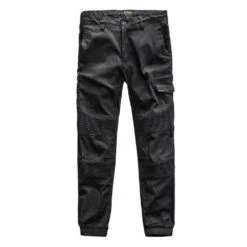 JET PILOT FUELED CORRUGATED STRETCH PANTS BLACK