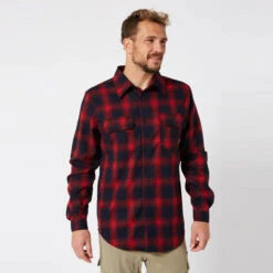 JET PILOT MENS FLANNEL SHIRT RED