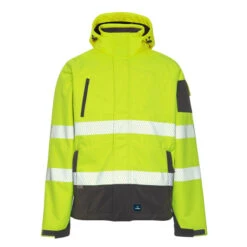 RAINBIRD JONES SOFTSHELL COAT YELLOW/CHARCOAL