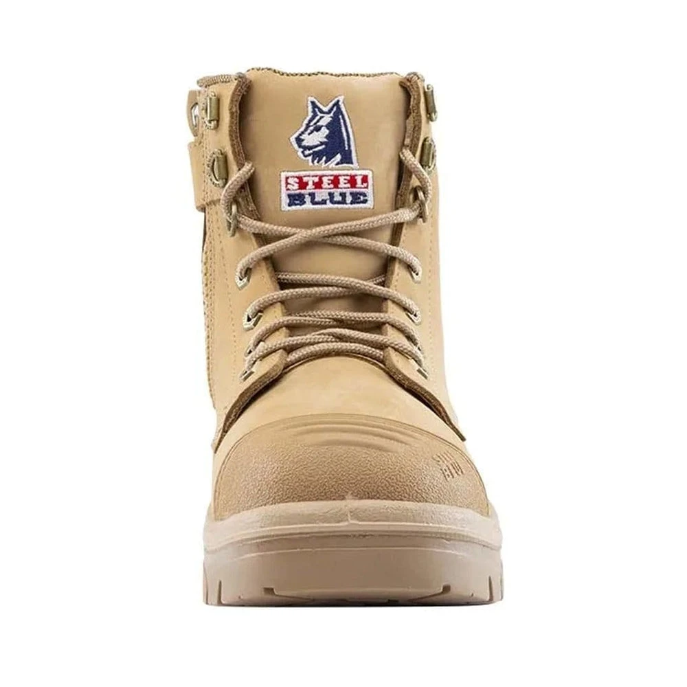 STEEL BLUE ARGYLE ZIP SCUFF CAP BOOTS SAND 3 STEEL BLUE ARGYLE ZIP SCUFF CAP BOOTS SAND - Image 3