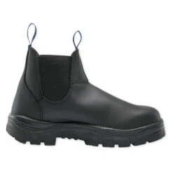 STEEL BLUE HOBART ELASTIC SIDE BOOT BLACK