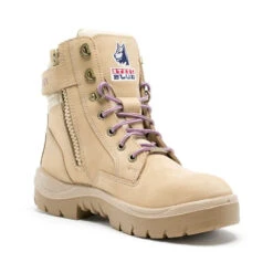 STEEL BLUE SOUTHERN CROSS ZIP LADIES BOOT SAND