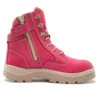 STEEL BLUE SOUTHERN CROSS ZIP LADIES BOOTS PINK