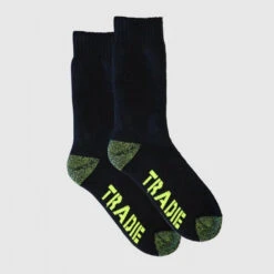 TRADIE MENS 3PK COTTON SOCKS BLACK