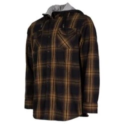 UNIT CHESTER FLANNEL HOODED SHIRT ORANGE